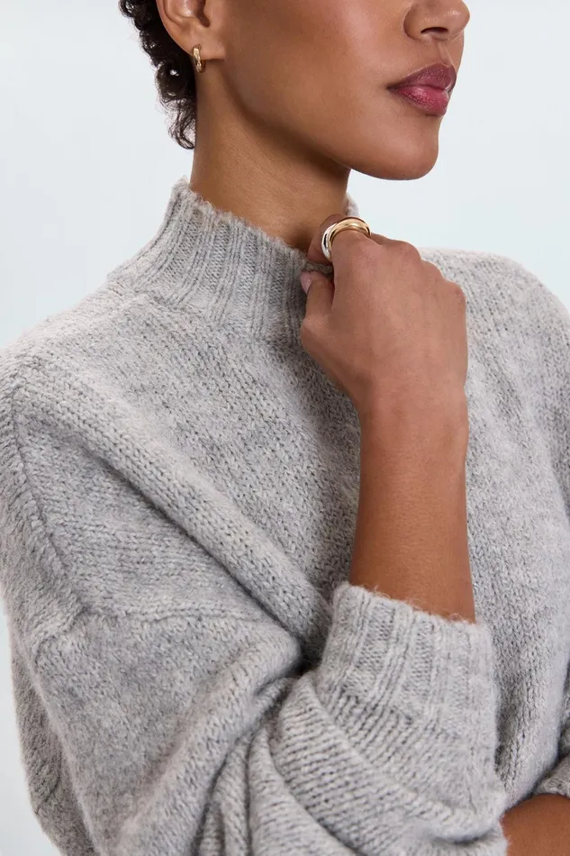 Women Carlen Sweater 8211 Heather Grey Pistola Denim Sweaters and Knits