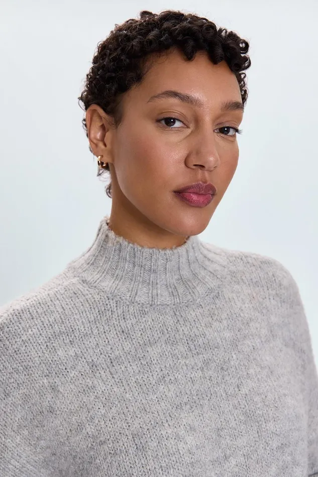 Women Carlen Sweater 8211 Heather Grey Pistola Denim Sweaters and Knits