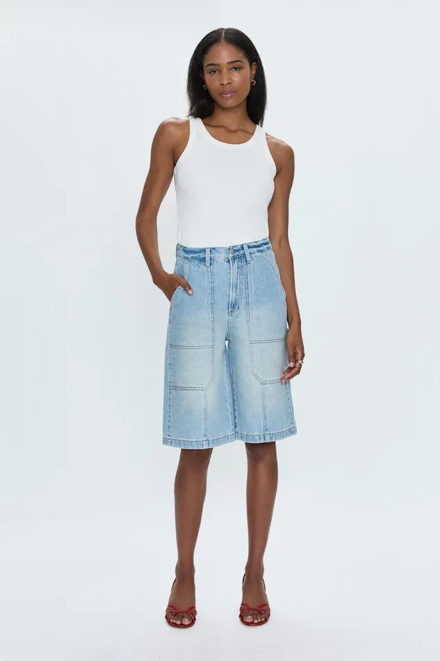 Women Carter Utility Short 8211 Wimbledon Pistola Denim Shorts
