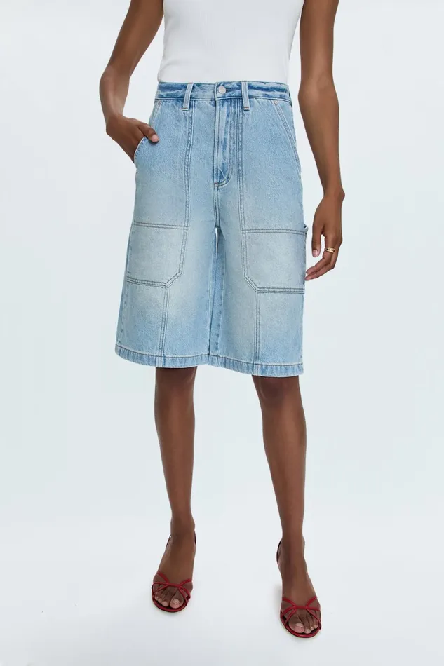 Women Carter Utility Short 8211 Wimbledon Pistola Denim Shorts