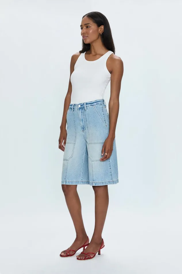 Women Carter Utility Short 8211 Wimbledon Pistola Denim Shorts