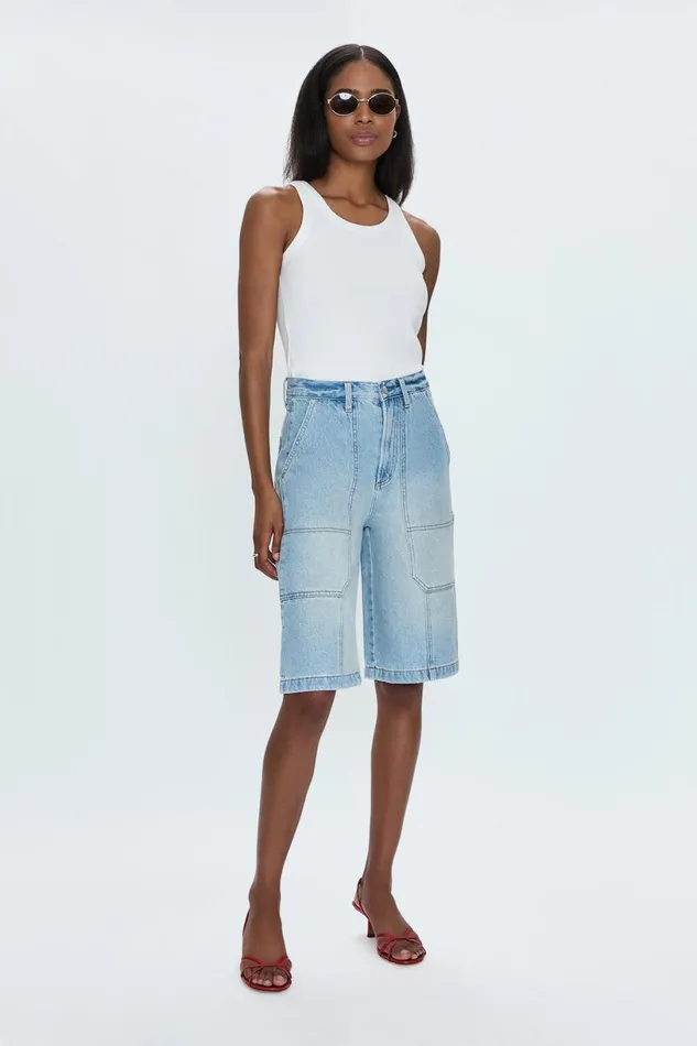 Women Carter Utility Short 8211 Wimbledon Pistola Denim Shorts