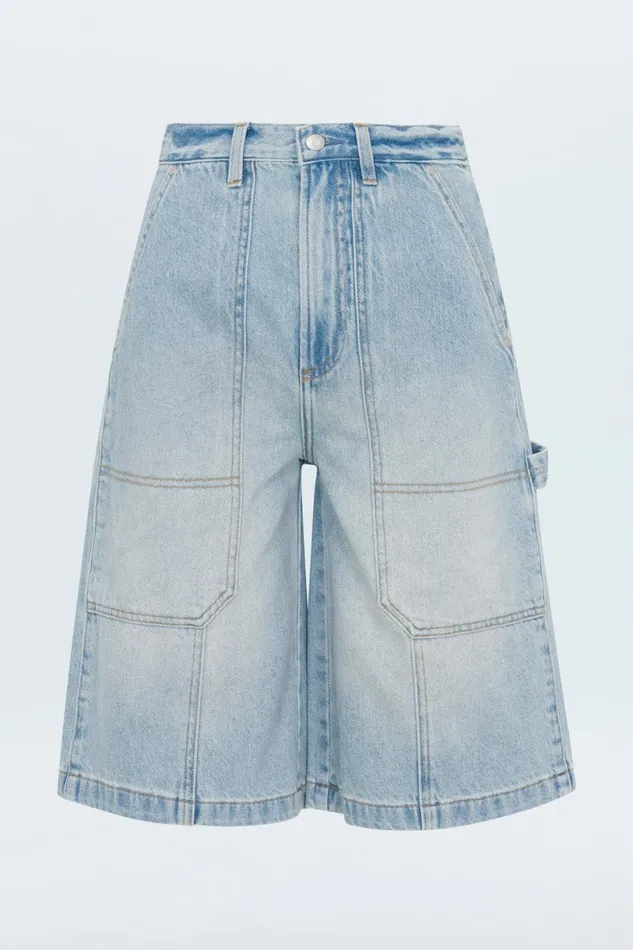 Women Carter Utility Short 8211 Wimbledon Pistola Denim Shorts