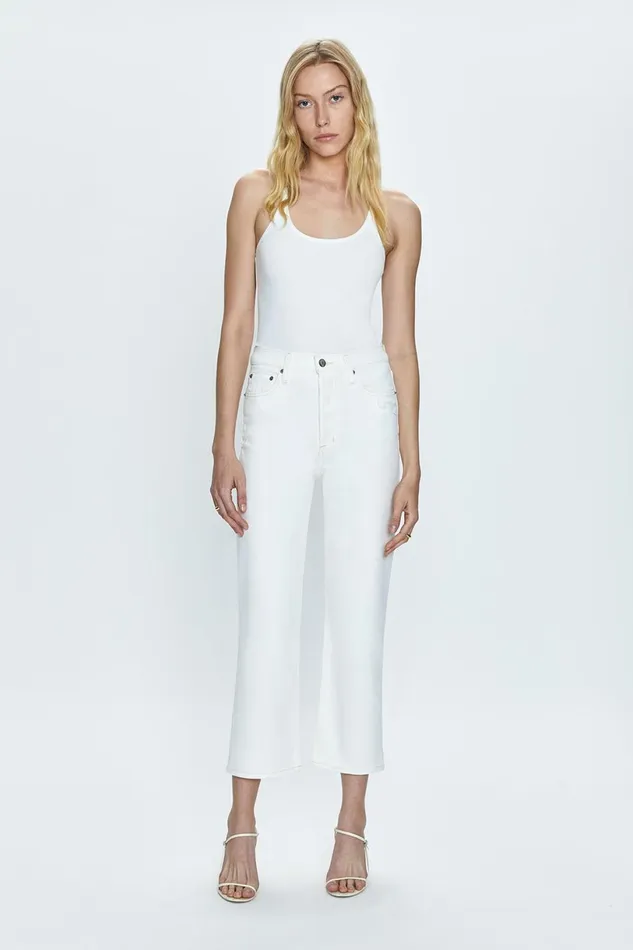 Women Cassie Crop Super High Rise Straight Crop Jean 8211 Sand Vintage Pistola Denim Denim