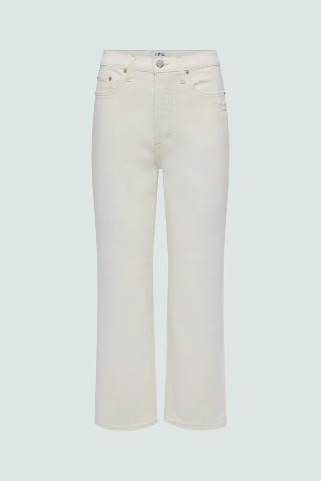 Women Cassie Crop Super High Rise Straight Crop Jean 8211 Sand Vintage Pistola Denim Denim