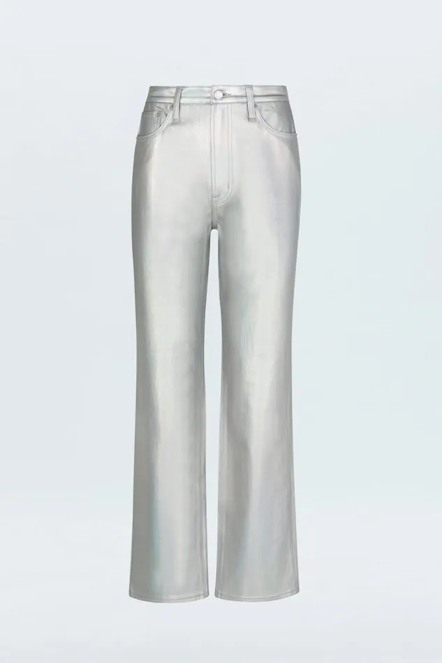 Women Cassie Super High Rise Straight 8211 Coated Prism Pistola Denim Pants