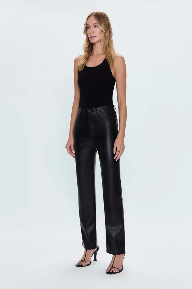 Women Cassie Super High Rise Straight 8211 Slate Black Pistola Denim Pants