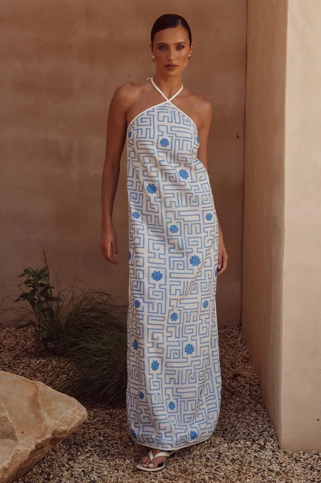 Women Casual Dresses Runaway The Label ARIENZO MAXI DRESS Bluewhite