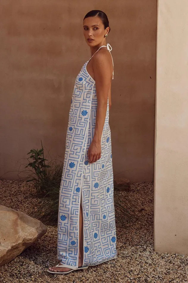 Women Casual Dresses Runaway The Label ARIENZO MAXI DRESS Bluewhite