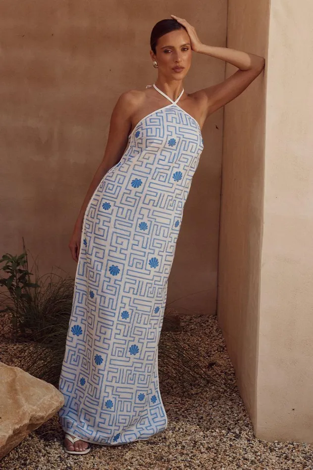 Women Casual Dresses Runaway The Label ARIENZO MAXI DRESS Bluewhite