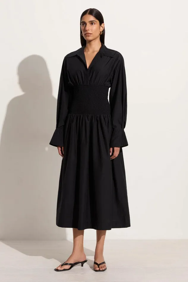 Women Cervo Midi Dress Black 8211 Final Sale Faithfull The Brand Dresses Women Cervo Midi Dress Black 8211 Final Sale Faithfull The Brand Dresses