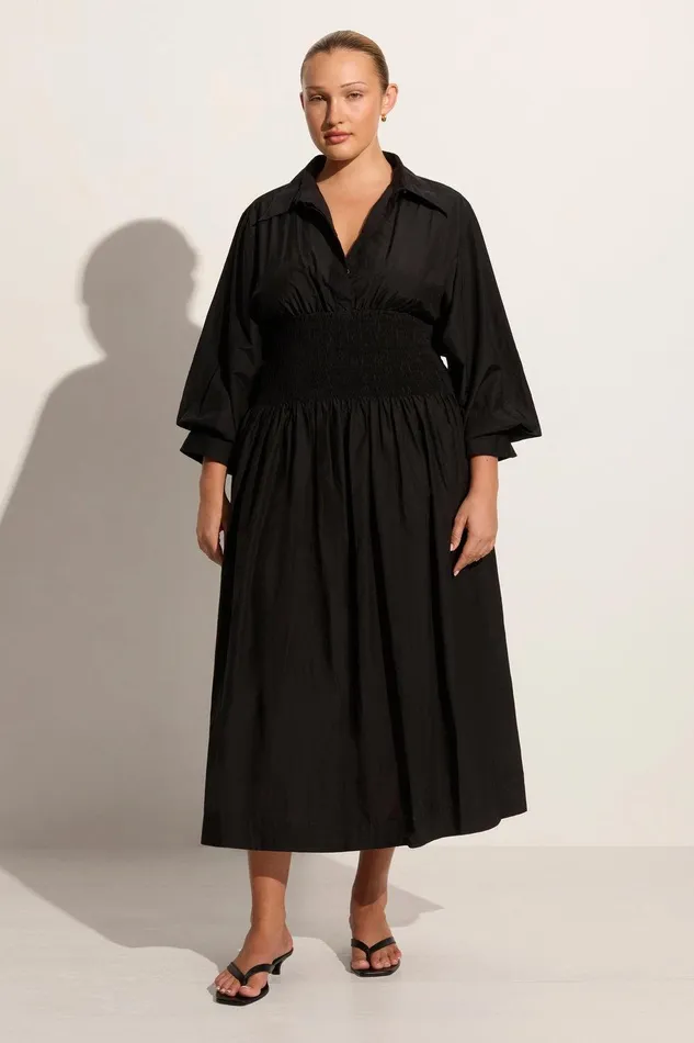 Women Cervo Midi Dress Black 8211 Final Sale Faithfull The Brand Dresses Women Cervo Midi Dress Black 8211 Final Sale Faithfull The Brand Dresses