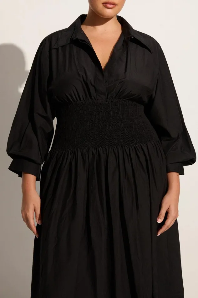 Women Cervo Midi Dress Black 8211 Final Sale Faithfull The Brand Dresses Women Cervo Midi Dress Black 8211 Final Sale Faithfull The Brand Dresses