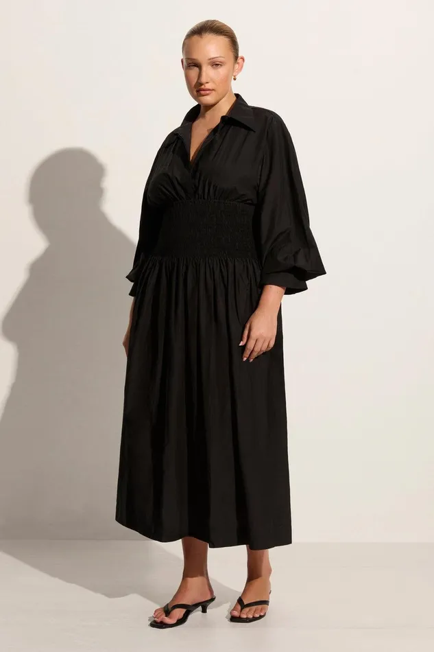 Women Cervo Midi Dress Black 8211 Final Sale Faithfull The Brand Dresses Women Cervo Midi Dress Black 8211 Final Sale Faithfull The Brand Dresses