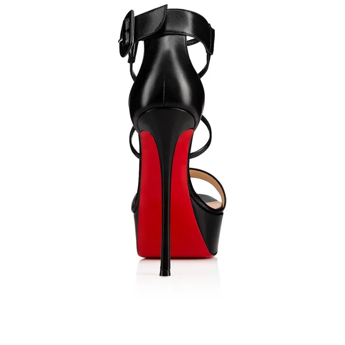 Women Choca 150 Mm Platform Sandals 8211 Leather 8211 Black Black Christian Louboutin Platforms