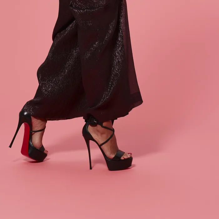 Women Choca 150 Mm Platform Sandals 8211 Leather 8211 Black Black Christian Louboutin Platforms