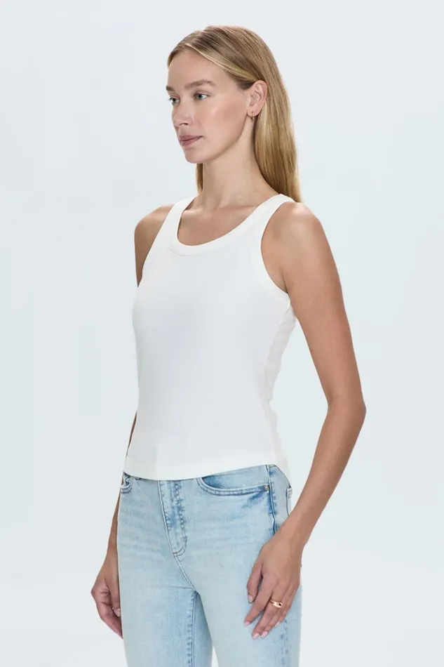 Women Christy Tank 8211 Le Blanc Pistola Denim Tees and Tanks