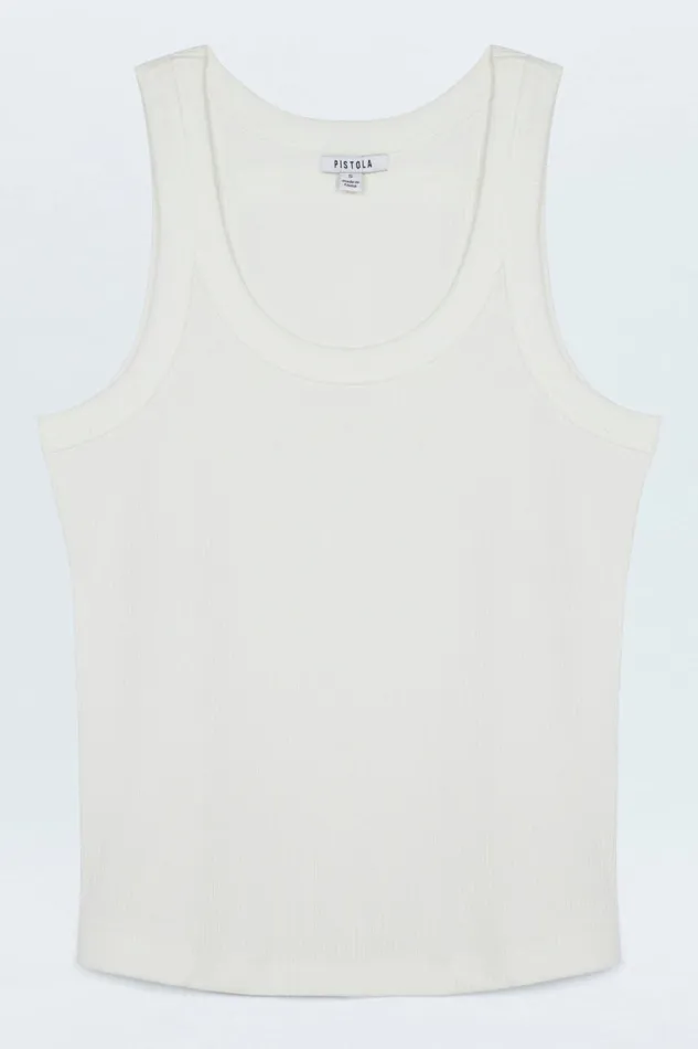 Women Christy Tank 8211 Le Blanc Pistola Denim Tees and Tanks