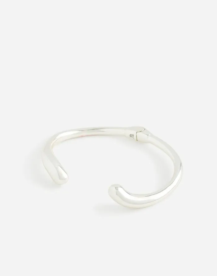 Women Chunky Twist Cuff Bracelet Light Silver Ox Madewell Jewelry