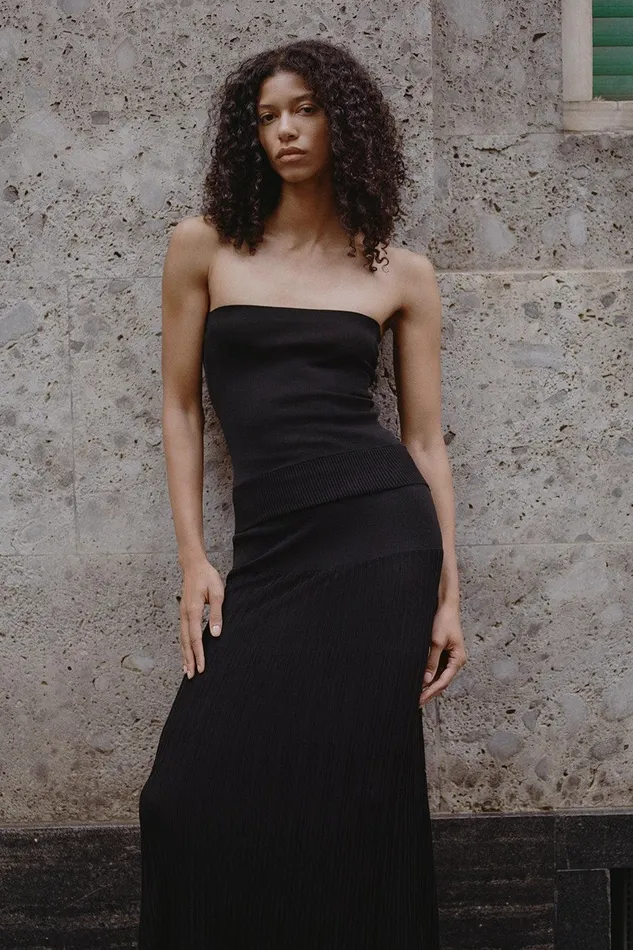 Women Citara Strapless Top Black Faithfull The Brand Tops Women Citara Strapless Top Black Faithfull The Brand Tops