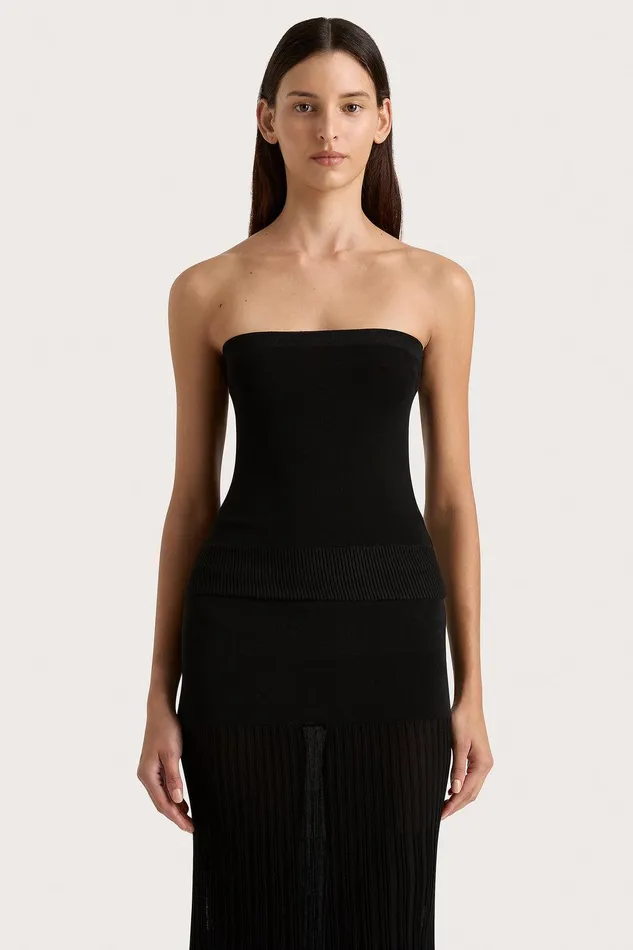 Women Citara Strapless Top Black Faithfull The Brand Tops Women Citara Strapless Top Black Faithfull The Brand Tops