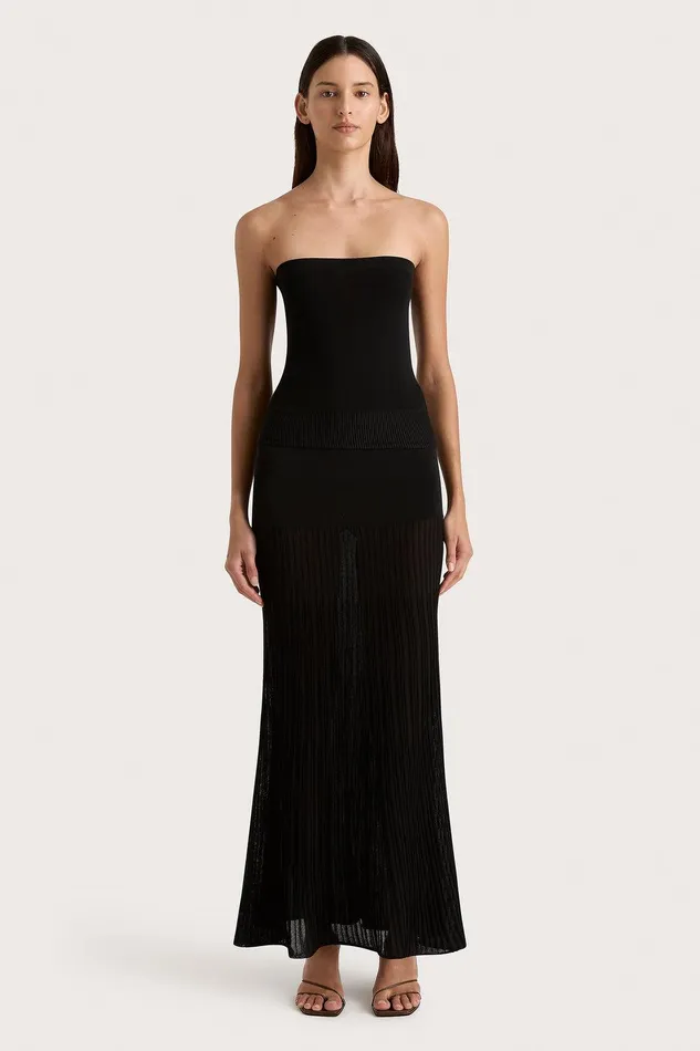 Women Citara Strapless Top Black Faithfull The Brand Tops Women Citara Strapless Top Black Faithfull The Brand Tops