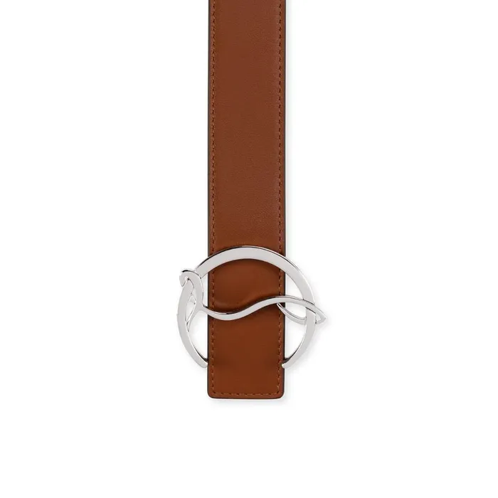 Women CL Logo Belt Belt 8211 Classic Leather 8211 Nude 5 Nude Christian Louboutin Belts