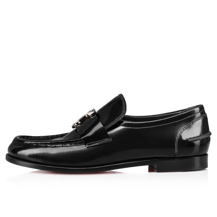 Women CL Moc Loafers 8211 Calf Leather 8211 Black Black Christian Louboutin Flats