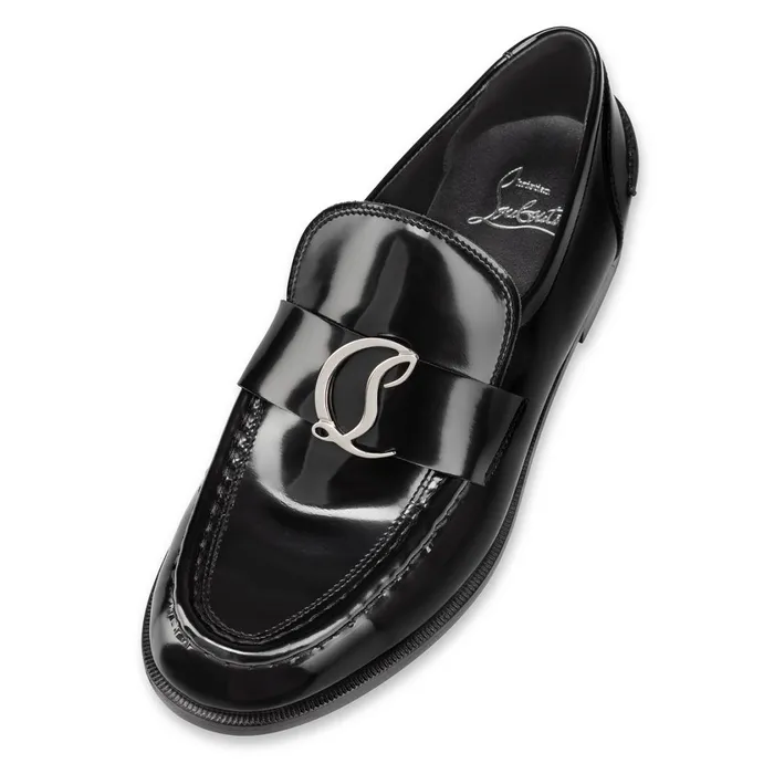Women CL Moc Loafers 8211 Calf Leather 8211 Black Black Christian Louboutin Flats