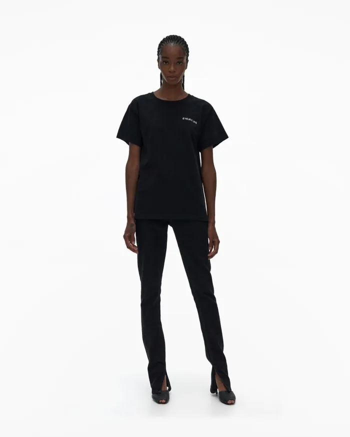 Women Classic Logo Tee Black Helmut Lang TShirts and Sweatshirts