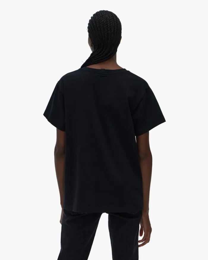 Women Classic Logo Tee Black Helmut Lang TShirts and Sweatshirts