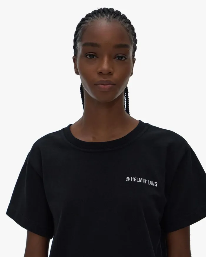 Women Classic Logo Tee Black Helmut Lang TShirts and Sweatshirts