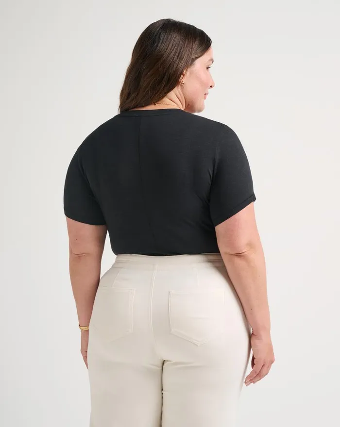 Women CLOUD JERSEY TEE Black TravisMathew Tees