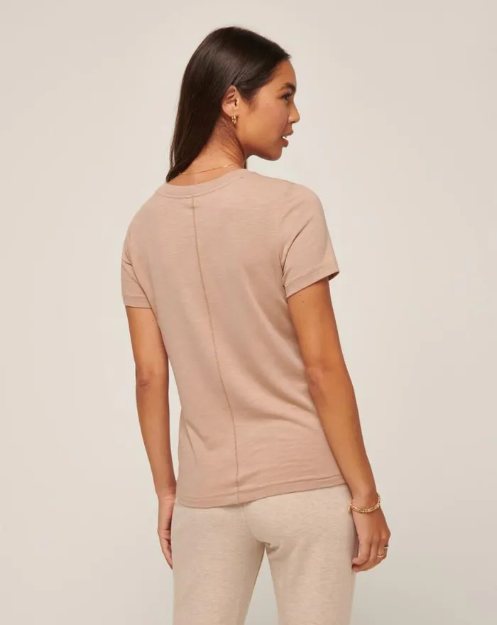 Women CLOUD JERSEY TEE Natural TravisMathew Tees