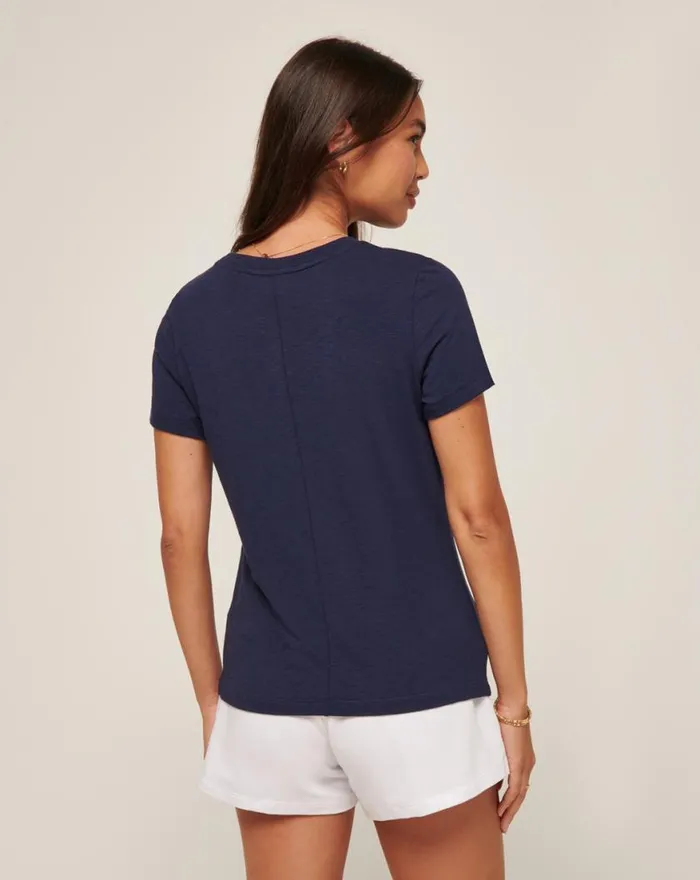 Women CLOUD JERSEY TEE Navy TravisMathew Tees