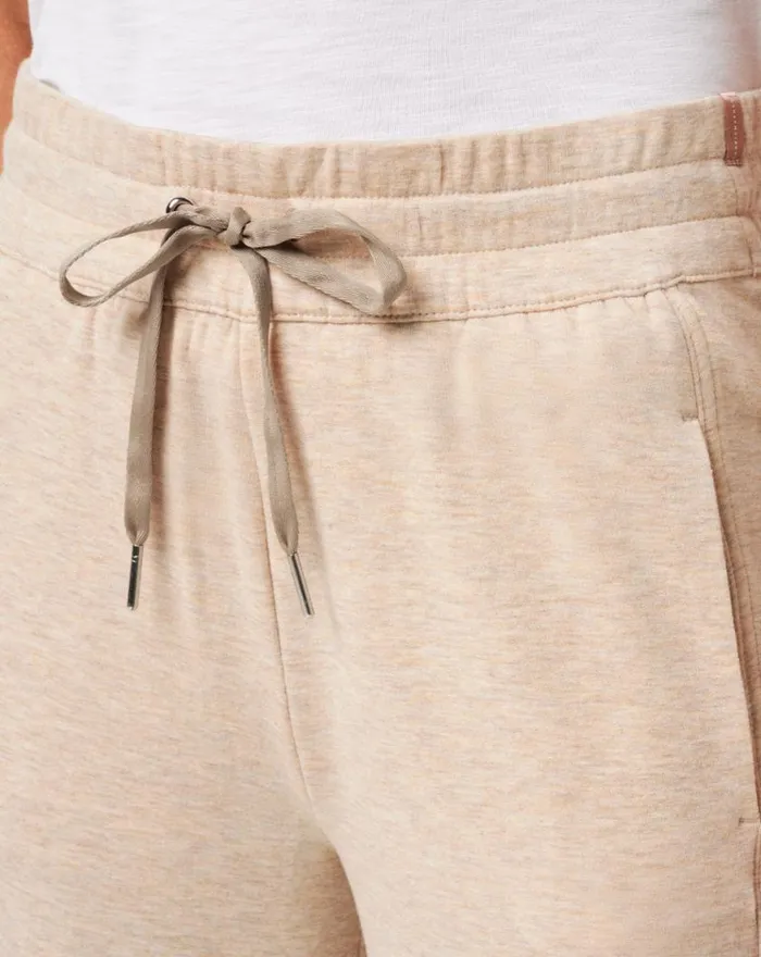 Women CLOUD TERRY WIDE LEG PANT Heather Natural TravisMathew Pants