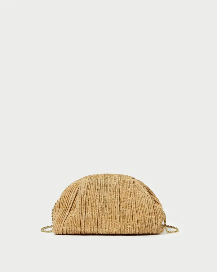 Women Clutches Loeffler Randall Bailey Natural Pleated Dome Clutch L Clutches L Accessories