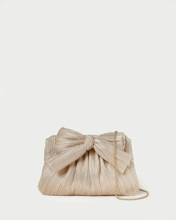 Women Clutches Loeffler Randall Rayne Platinum Bow Clutch