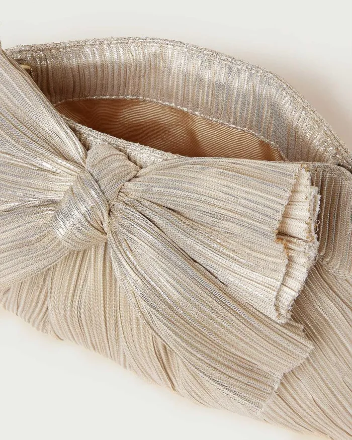 Women Clutches Loeffler Randall Rayne Platinum Bow Clutch Women Clutches Loeffler Randall Rayne Platinum Bow Clutch