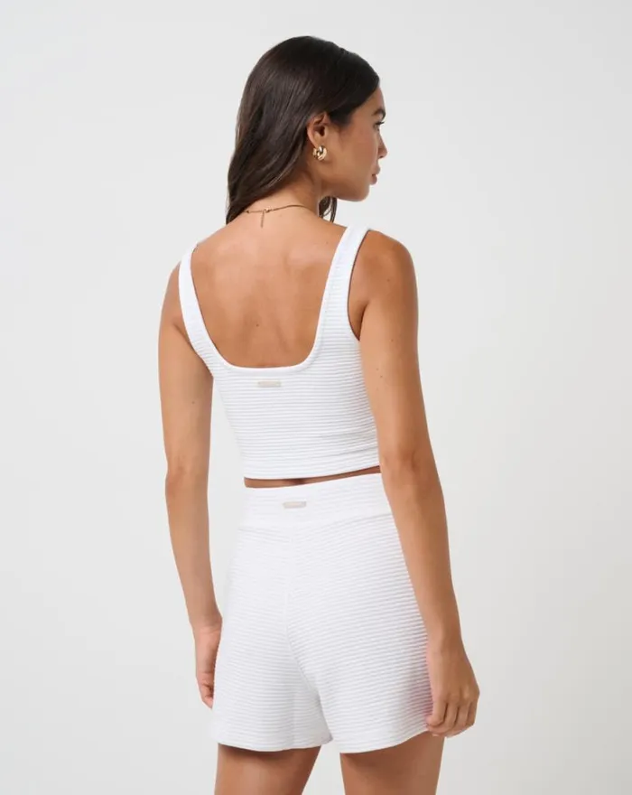 Women COASTAL RIB YACHT ME TANK White TravisMathew Shirts and Tops