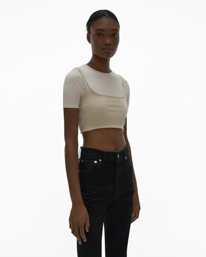 Women Colorblock Tee Muslinsandstorm Helmut Lang TShirts and Sweatshirts