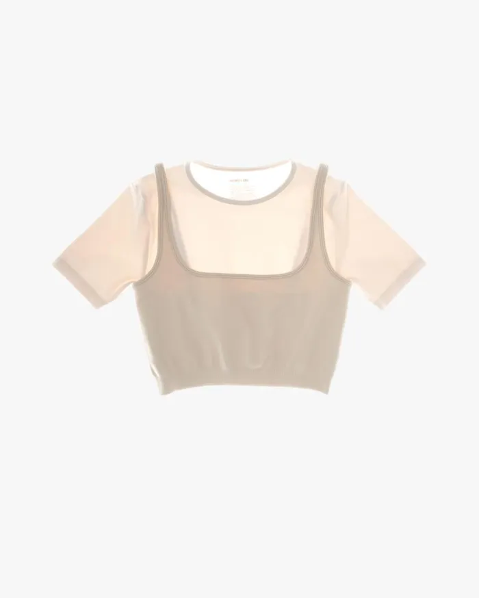 Women Colorblock Tee Muslinsandstorm Helmut Lang TShirts and Sweatshirts