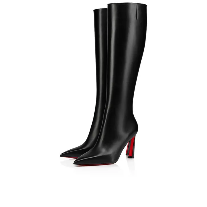 Women Condora Botta 85 Mm Boots 8211 Calf Leather 8211 Black Black Christian Louboutin Tall Boots Women Condora Botta 85 Mm Boots 8211 Calf Leather 8211 Black Black Christian Louboutin Tall Boots