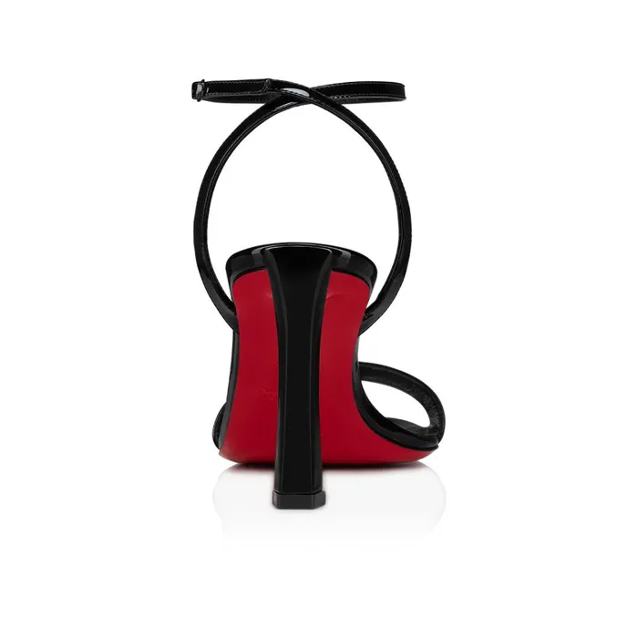 Women Condora Queen 85 Mm Sandals 8211 Patent Leather 8211 Black Black Christian Louboutin Sandals and Slides