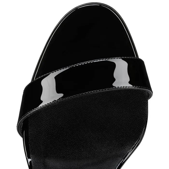 Women Condora Queen 85 Mm Sandals 8211 Patent Leather 8211 Black Black Christian Louboutin Sandals and Slides