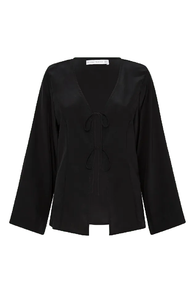 Women Conero Tie Top Black Faithfull The Brand Tops Women Conero Tie Top Black Faithfull The Brand Tops
