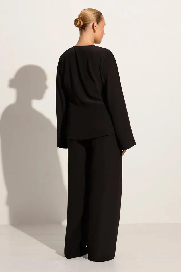 Women Conero Tie Top Black Faithfull The Brand Tops Women Conero Tie Top Black Faithfull The Brand Tops