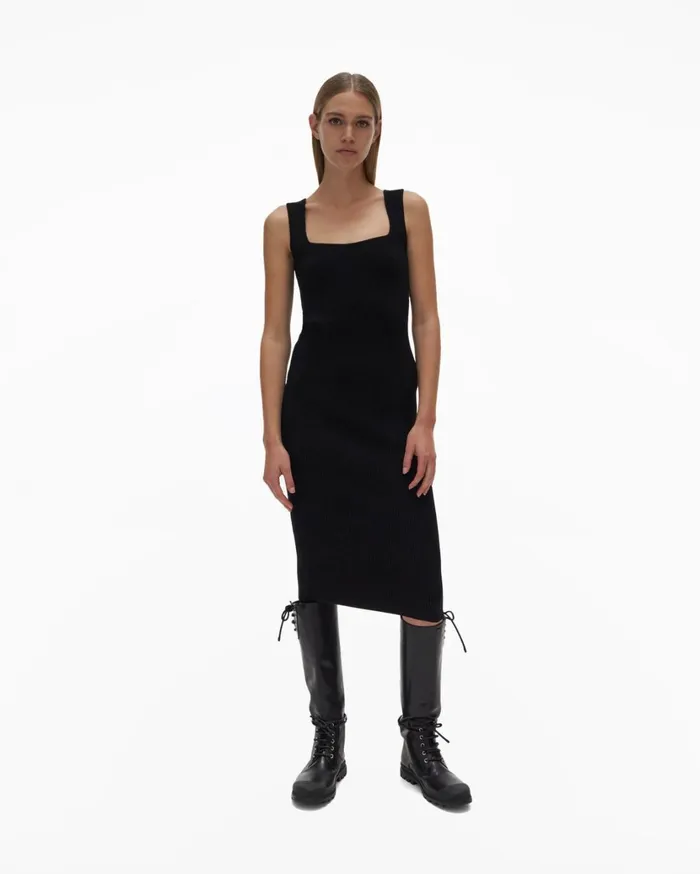 Women Contour Dress Black Helmut Lang Dresses