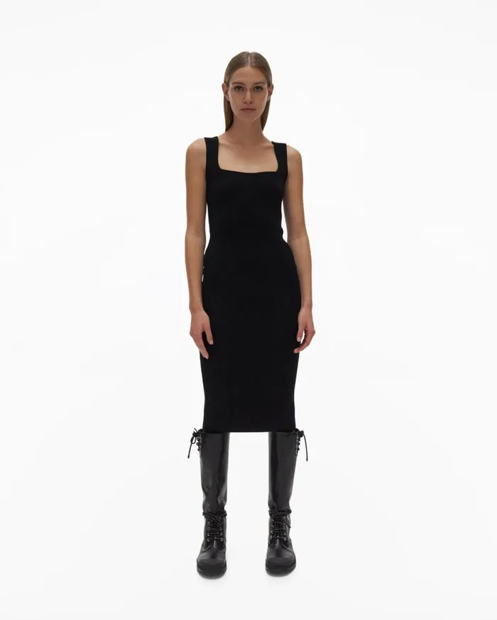Women Contour Dress Black Helmut Lang Dresses
