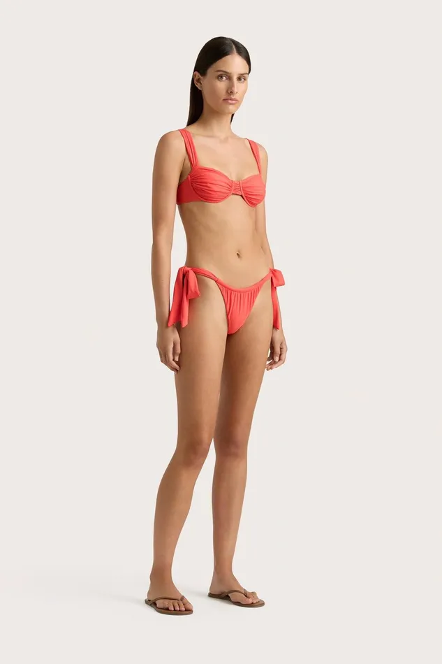Women Costa Bikini Bottom Vermillion Faithfull The Brand Swim Women Costa Bikini Bottom Vermillion Faithfull The Brand Swim